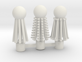 three toppers in White Natural Versatile Plastic