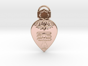Murugan's Vel X-Large with Cobra "Ego" Key Chain in 14k Rose Gold Plated Brass