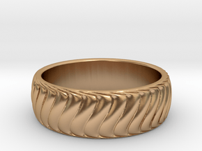Unique Curved Band in Polished Bronze