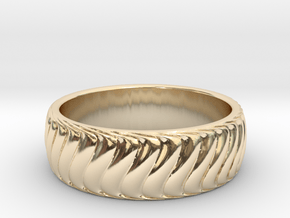 Unique Curved Band in 14K Yellow Gold