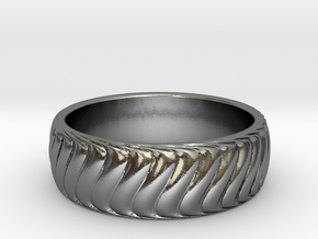 Unique Curved Band in Polished Silver