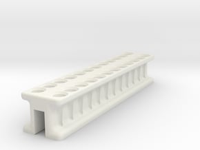 12-Tube PCR strip magnetic concentrator in White Natural Versatile Plastic