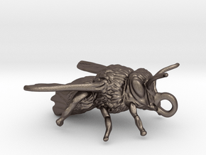 Honey Bee - Pendant - Vessels in Polished Bronzed-Silver Steel