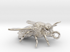 Honey Bee - Pendant - Vessels in Rhodium Plated Brass