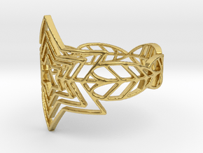 Filigree Starfeather Ring in Polished Brass: 6 / 51.5