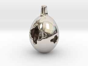 Fox Hollow - Pendant - Orphic Eggs in Rhodium Plated Brass