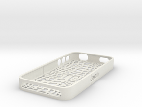 iphone4s_two_part_Aligator in White Natural Versatile Plastic