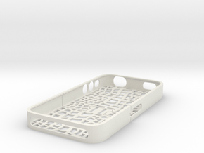 iphone4s_two_part_Aligator in White Premium Versatile Plastic