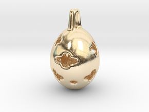 Rose Cocoon - Pendant - Orphic Eggs in 14K Yellow Gold