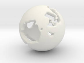 One River - Ornament - Earth Works in White Natural Versatile Plastic