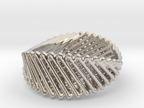 Ring 21 in Rhodium Plated Brass