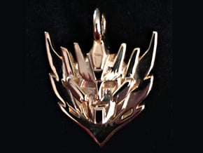 Rodimus Star Badge/Pendant in Polished Gold Steel: Medium