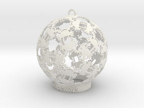 Cat Kaleidoscope Ornament in White Natural Versatile Plastic