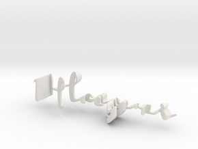 3dWordFlip: Hayri/Kezban in White Natural Versatile Plastic
