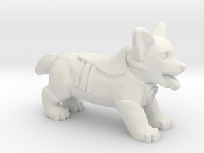 Hope Corgi in White Natural Versatile Plastic: Medium