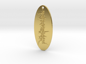 Namu Myōhō Renge Kyō Key-chain Pendant in Polished Brass
