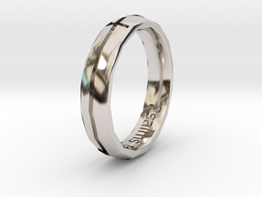 Ring with engraved Cross and bible verse in Platinum: 5.5 / 50.25