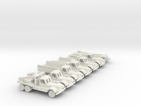 1/200 Scale Diamond T Truck Set in White Natural Versatile Plastic