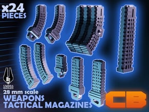 CB Umbra Eagles Tactical Magazines S* 28mm in Tan Fine Detail Plastic
