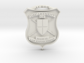 Auror Badge in White Natural Versatile Plastic