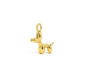 Balloon Dog Pendant in Polished Brass