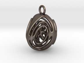 Pendant in Polished Bronzed-Silver Steel