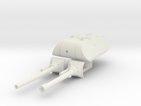 E 100 maus turret (150mm and 128mm) scale 1/56 in White Natural Versatile Plastic
