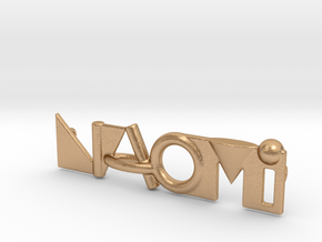 Naomi - Name Pendant 43mm in Natural Bronze