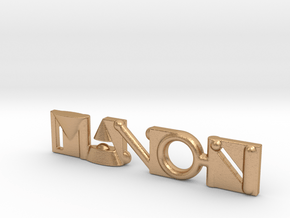 Manon Pendant - Name Necklace in Natural Bronze