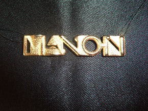 Manon Pendant - Name Necklace in Polished Bronzed Silver Steel