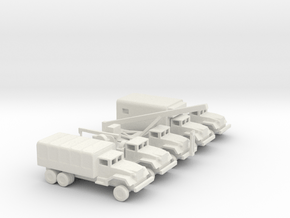 1/200 Scale M54 Truck Set in White Natural Versatile Plastic