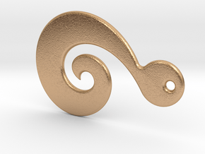 Maori Pendant - medium (3mm thick) in Natural Bronze