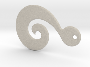 Maori Pendant - medium (3mm thick) in Natural Sandstone