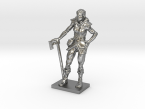 Female Warrior in Natural Silver