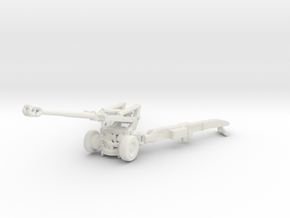 1/100 Scale M198 155mm Howitzer in White Natural Versatile Plastic