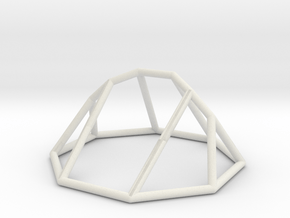 Minimal "irregular" polyhedron in White Natural Versatile Plastic: Large