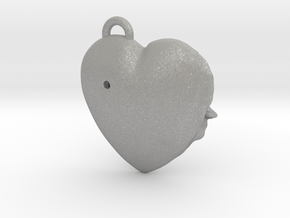 Exit Wound Heart Pendant in Aluminum