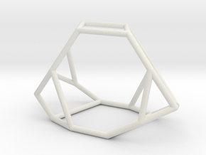 "Irregular" polyhedron no. 2 in White Natural Versatile Plastic: Large