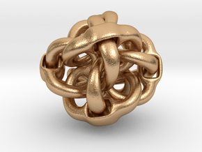 Octa Eyeo - 3D Linked object in Natural Bronze (Interlocking Parts)