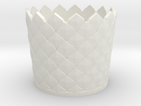 Leaf Vase Case in White Natural Versatile Plastic