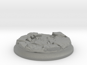Lava Stream - 40 mm Base for Tabletop Games in Gray PA12