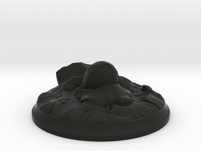 Fire Dragon Egg - 40 mm Base for Tabletop Games in Black Premium Versatile Plastic