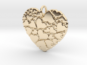 Heart of Hearts Pendant in 14k Gold Plated Brass