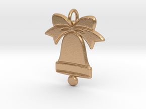 Christmas Bell Charm in Natural Bronze