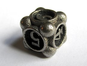 Spore d6 in Polished Bronzed Silver Steel