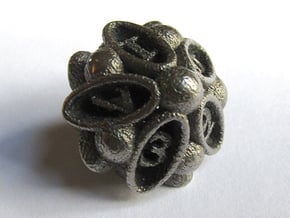 Spore d10 in Polished Bronzed Silver Steel