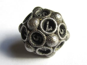 Spore d20 in Polished Bronzed Silver Steel