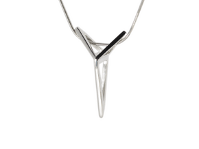 YOUNIVERSAL 3T Origami, Pendant. Sharp Chic in Polished Silver