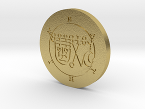 Bathin Coin in Natural Brass