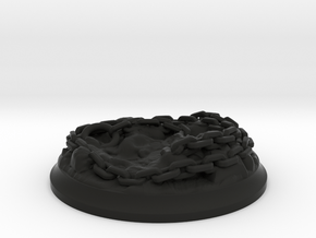 Lava Chains - 40 mm Base for Tabletop Games in Black Premium Versatile Plastic